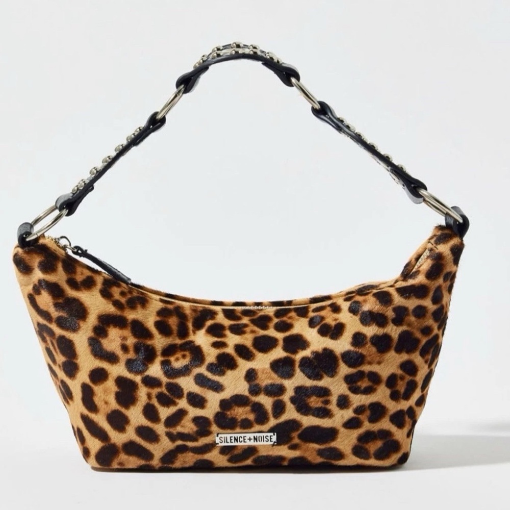 NEW! Silence + Noise LUNA WESTERN BAG in Cheetah/ Leopard Purse w/ Pony Hair